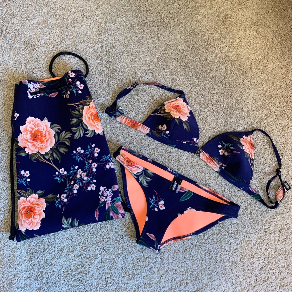Triangl Floral Bikini With Bag